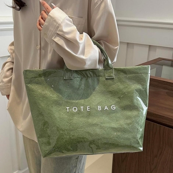 PVC The Tote Bag for Women In Grass Green NEW - Picture 1 of 8